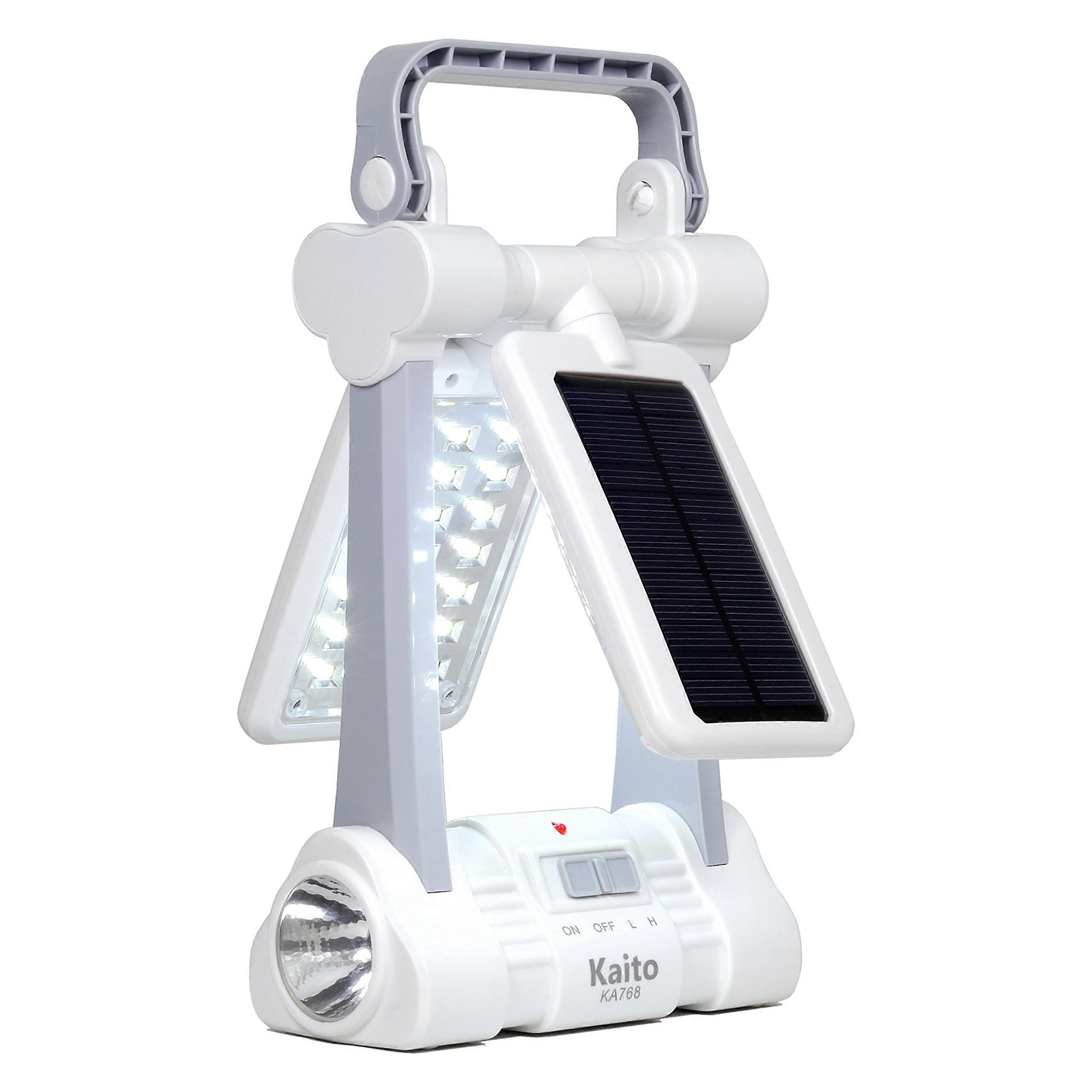 Solar LED Lantern - Twin-Panel Rechargeable Camping Light with USB Port, Waterproof Design, and Adjustable Brightness
