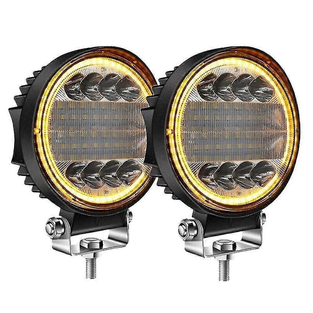 2x 4 polegadas 200w led luz de trabalho combo spot off road driving neblina lâmpada