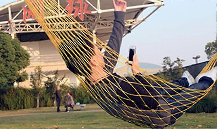 Hanging Nylon Mesh Rope Hammock Sleeping Hanging Bed