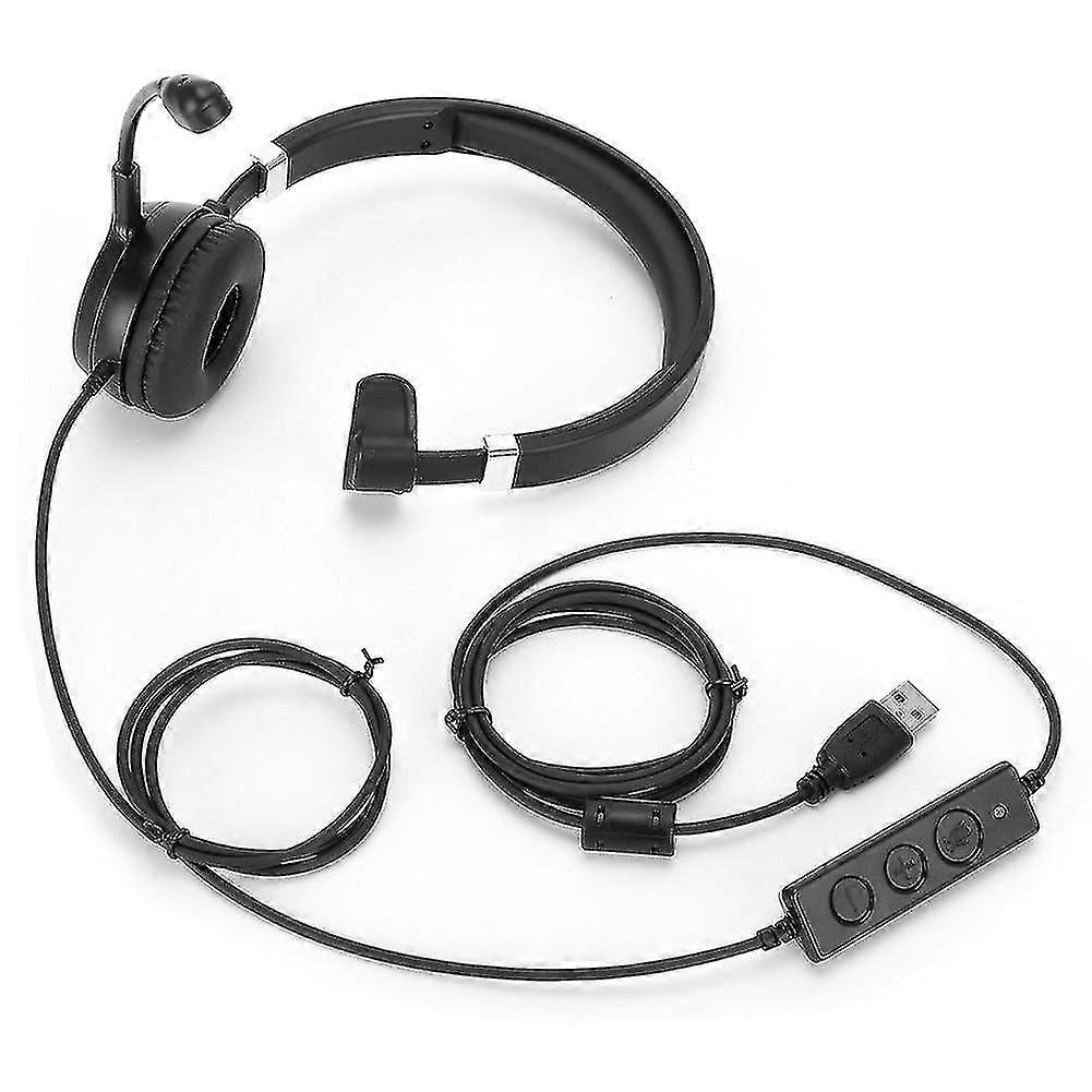 Telephone Traffic Earphone Call Center Communication Computer Headset Usb Wire Control Clear Sound Quality Headphone