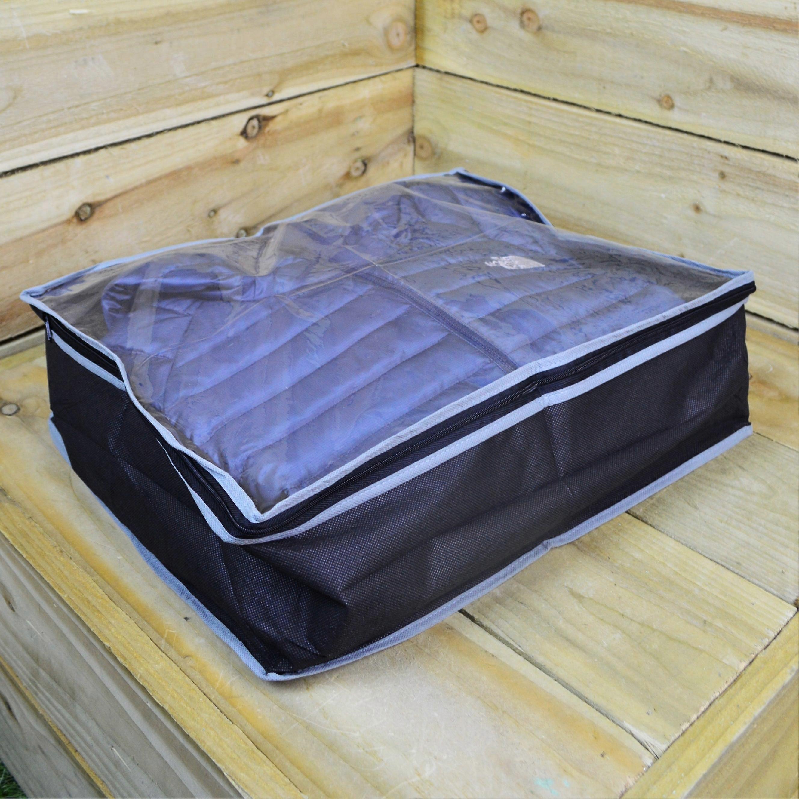 Set Of 2 Canvas Underbed Storage Bags With Windows