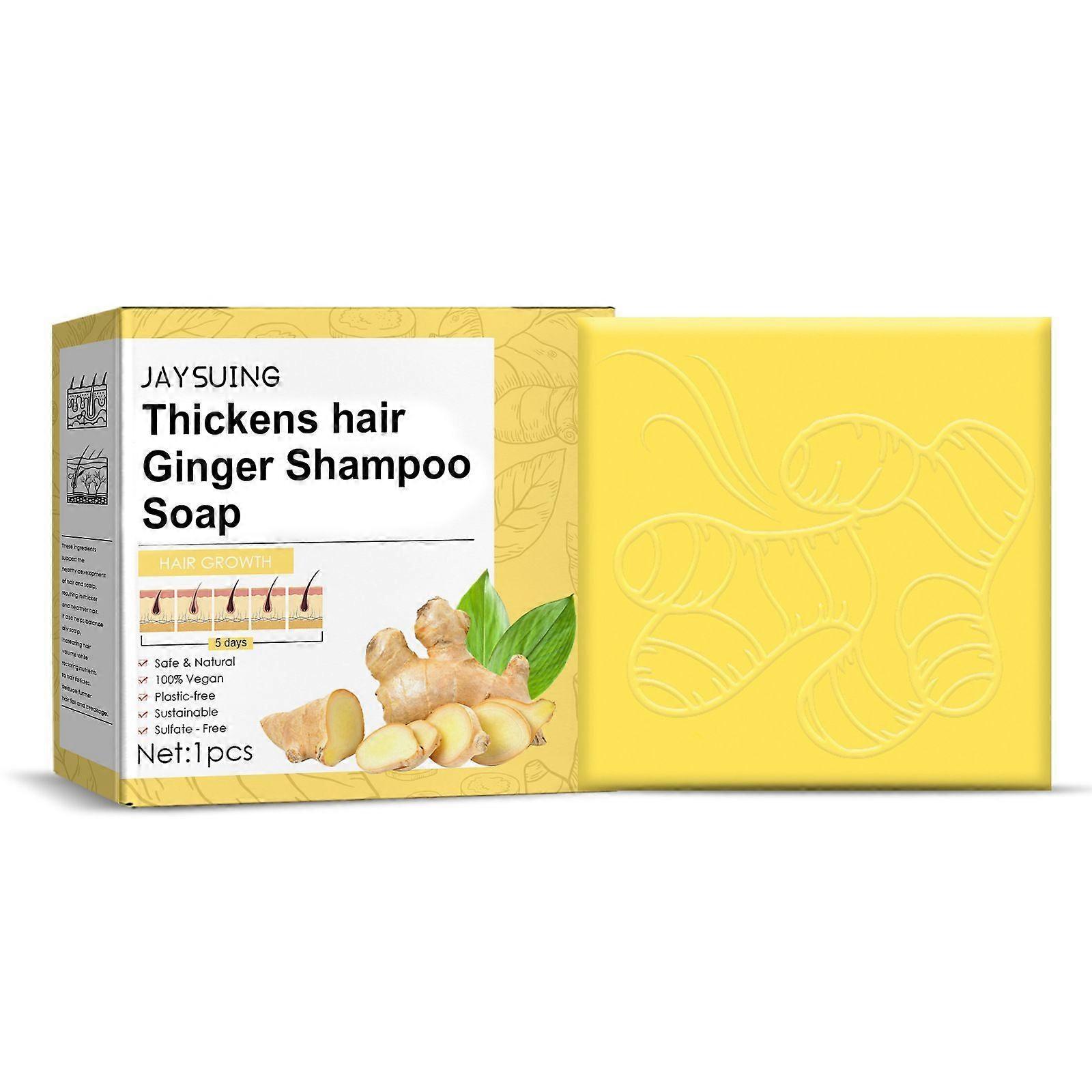 Gingembre Cheveux Dense Shampooing Savon Hydratant Cheveux Queue Racine de cheveux Nettoyage en profondeur Cuir chevelu Tête Soins des cheveux Shampooing Savon