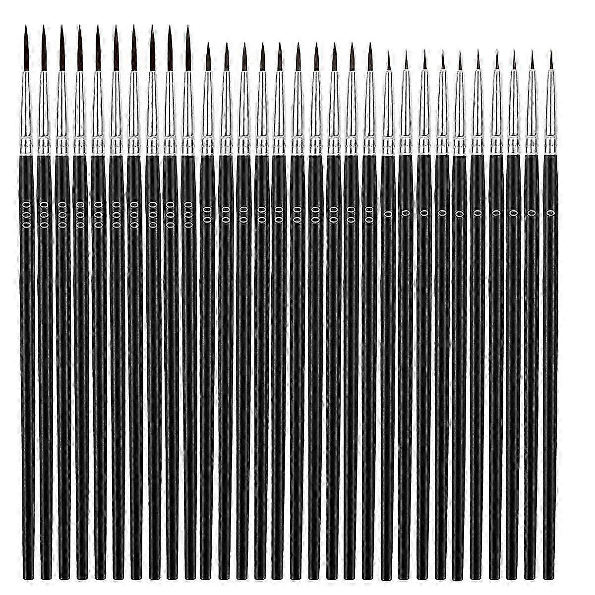 60Pcs Thin Detail Paint Brushes Fine Tip Paint Brushes Set with 3 Size 000 00 0 Liner Brush for Cra