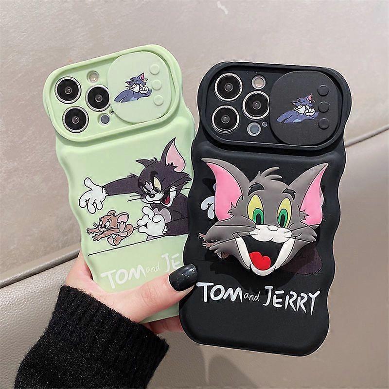 Cartoon Animal Character Pattern Mouses Bring Support Sliding Window Phone Cases For Iphone 14 13 12 11 Pro Max Max Plus Cover