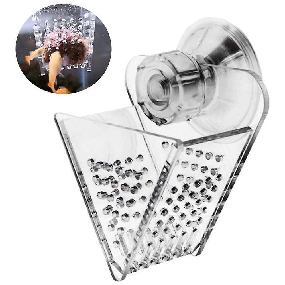 V-Shape Shrimp Feeder, Aquarium Worm Holder With Suction Cups For Easy Installation, Attracts Fish To The Feeding Spot