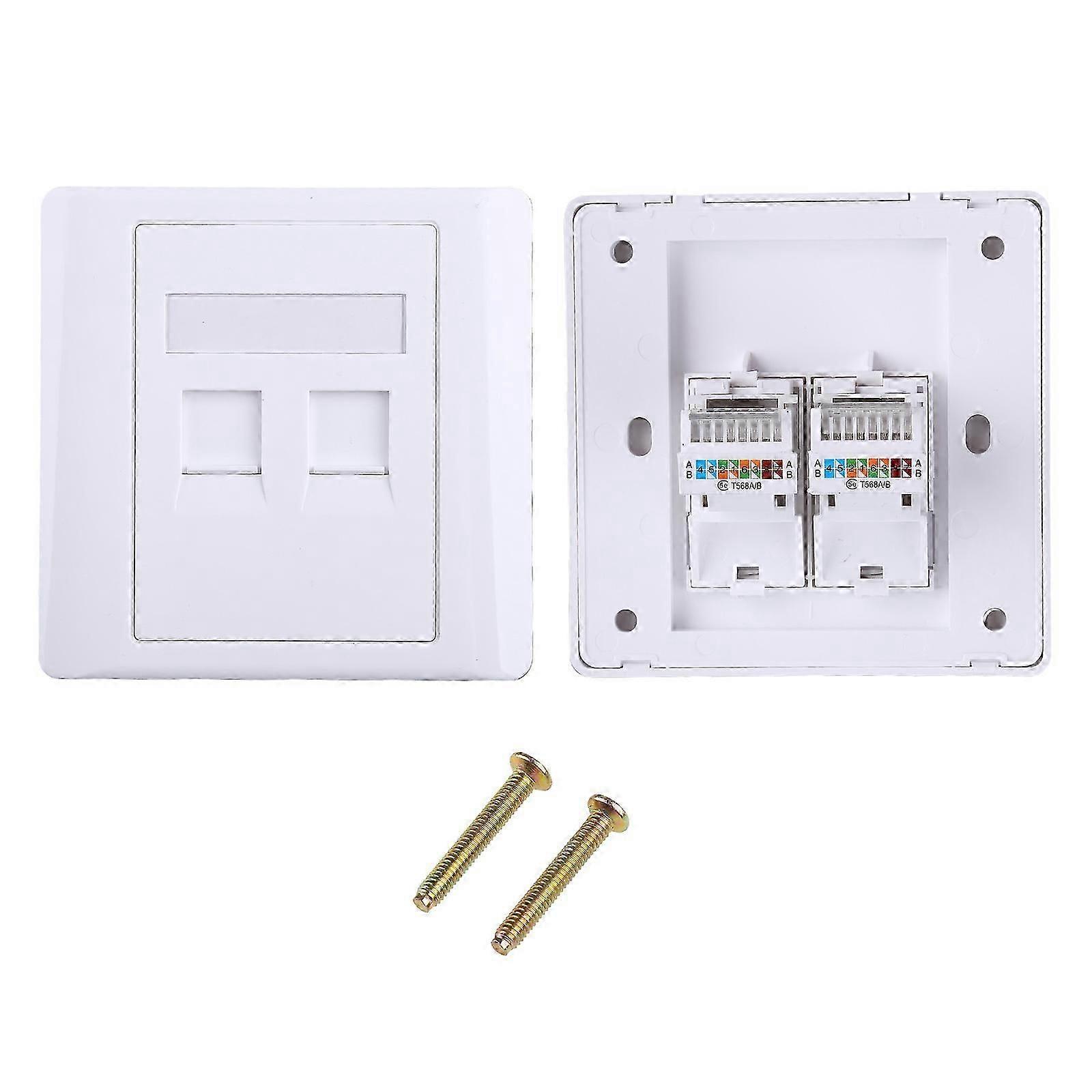 86 Type Computer Socket Panel CAT5E Network Module RJ45 Cable Interface Outlet