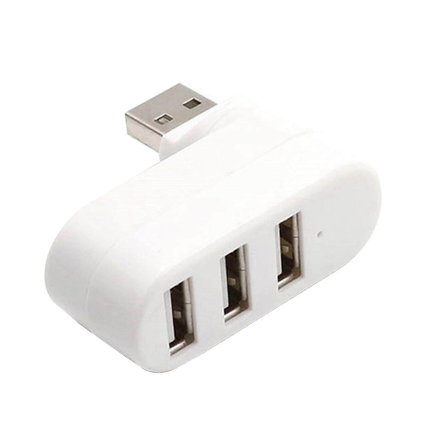 Portable USB2.0 Hub 90/180 Degree Rotatable 3-Port Wireless USB Expander Plug And Play High Speed Da