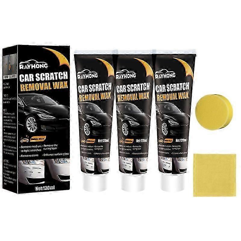3x מסיר סריטות לרכב, כלי טיפול בצבע, מסיר מערבולת לרכב, תיקון סריטות, ליטוש, תרכובת טחינת גוף לרכב, שעווה נגד שריטות
