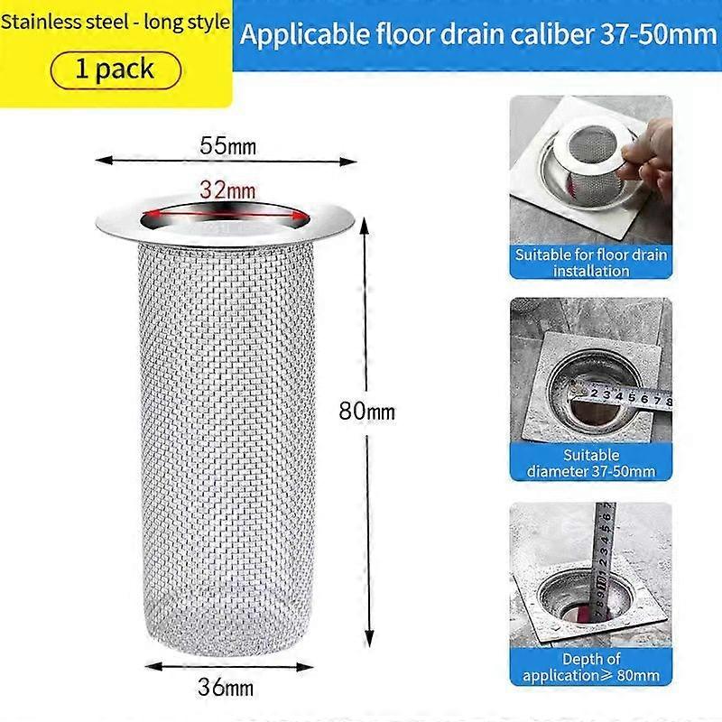 Multifunctional Floor Drain Filter Stainless Steel Mesh Basket Filter Bathroom Kitchen
