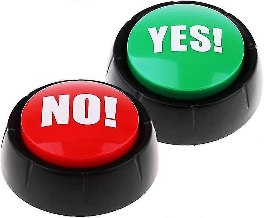 Yes No Sound Buzzers Answer Buzzers Sound Button Talking Button Learning Buzzers Dog Buttons Pet Talking Button For Funny Party Favor Prank Toy