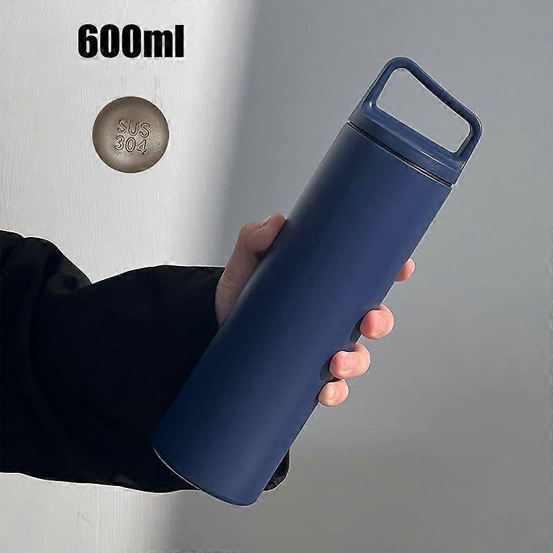 Leak Proof Water Bottle 20oz,Insulated Double Walled Stainless Steel Thermos Bottles for Men,Women-Dark Blue