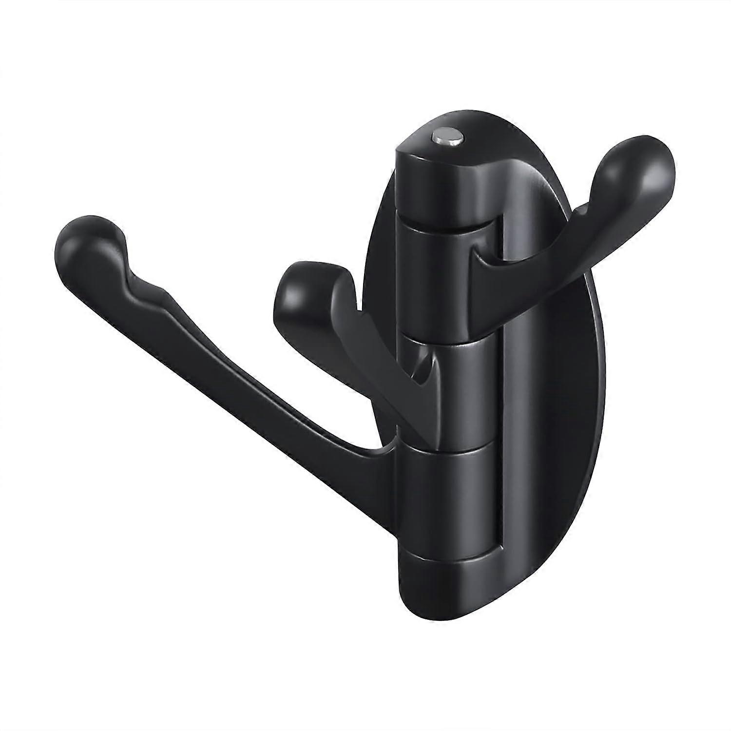Folding Swing Arm, Wall Mountable Clothes Coat Holder, Space-Saving Solid Metal Construction, Rust-Resistant Finish, Three Foldable Arms For