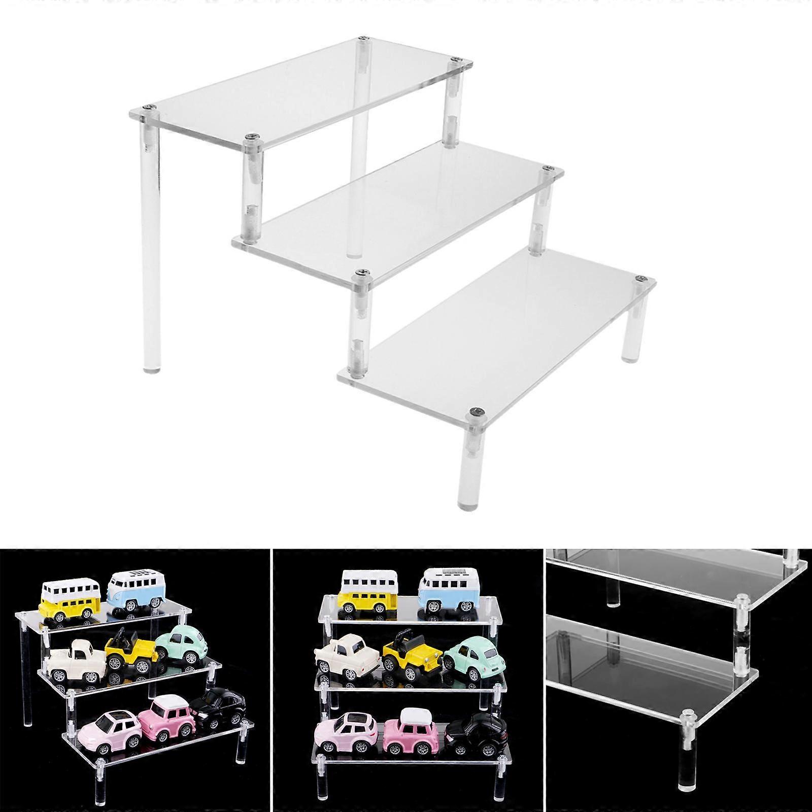 Ladder Acrylic Rack Figure Doll Display Stand Countertop Holder 5 Tier ...
