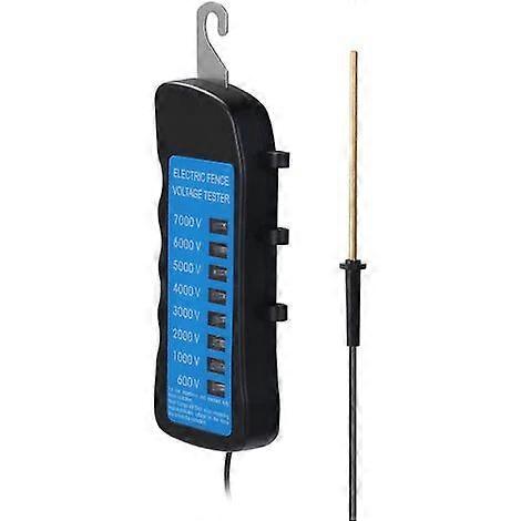 Electric Fence Tester, Large Measure Range from 600V to 7KV, Neon Light Indicators, Multi Wire Compatibility, Durable ABS Case for Cold Weather,