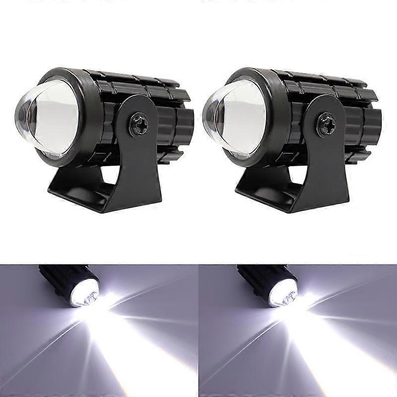 Motorcycle Mini Driving Light Headlight Universal Dual Color