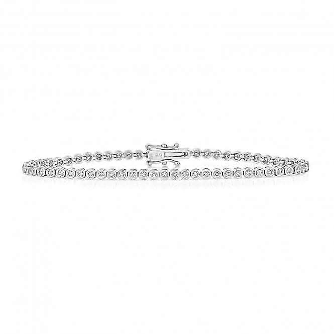 Diamond Jewellery 9ct Gold Tennis Bracelet BDQ726W/FG5