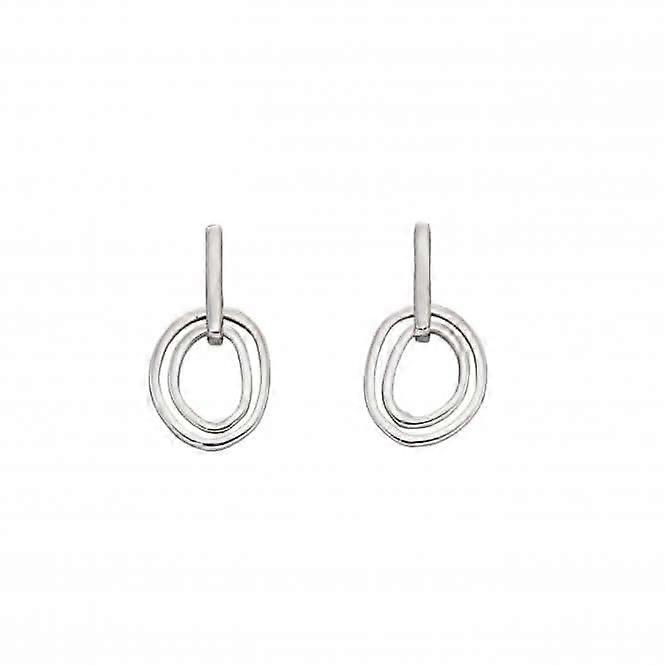 Sterling Silver Organic Double Hoop Earrings E5847