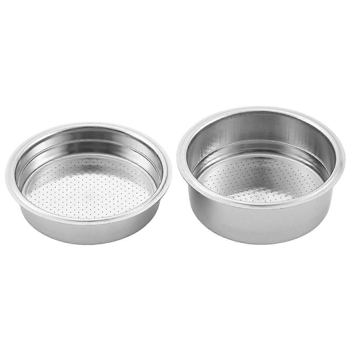 2PCS 51mm Stainless Steel Coffee Machines Pressurized Filter Basket