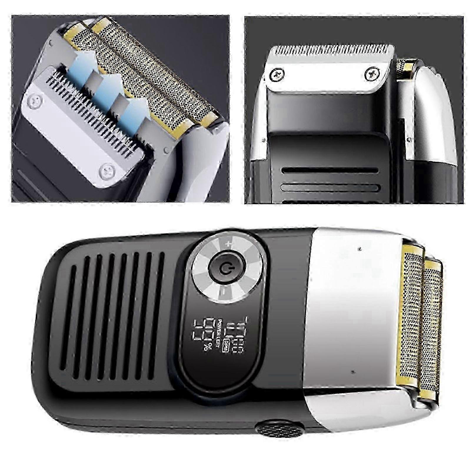 Reciprocating Electric Shaver USB Charging with Lube Oil Multi Functional Razor with LED Display for Man