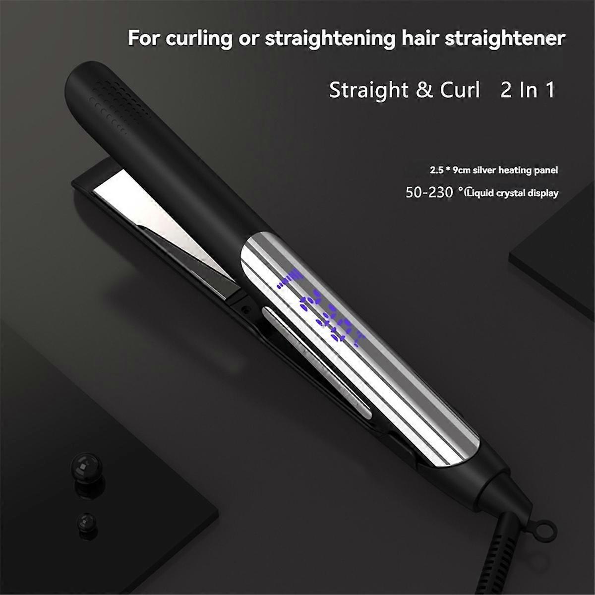 Hair Straightener & Curler 2-In-1 Professional Flat Iron EU Plug