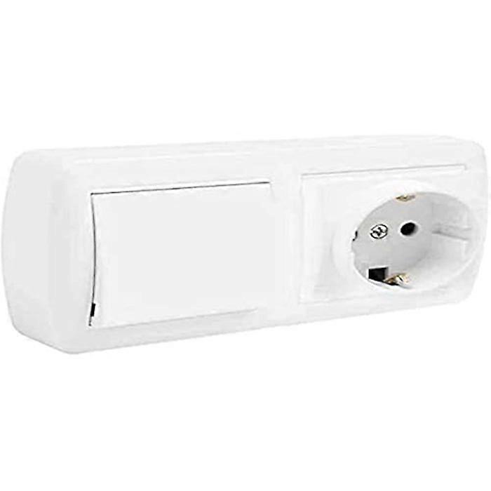 Double bipolar base with side T/T + switch and shutter 148 x 72 x 42 mm S. MURAL SOLERA - SOLERA