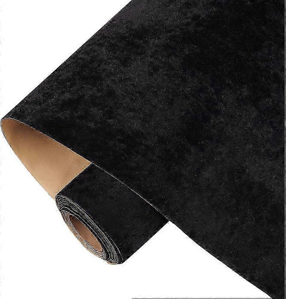 Flannel self-adhesive cloth black 40cm hwy
