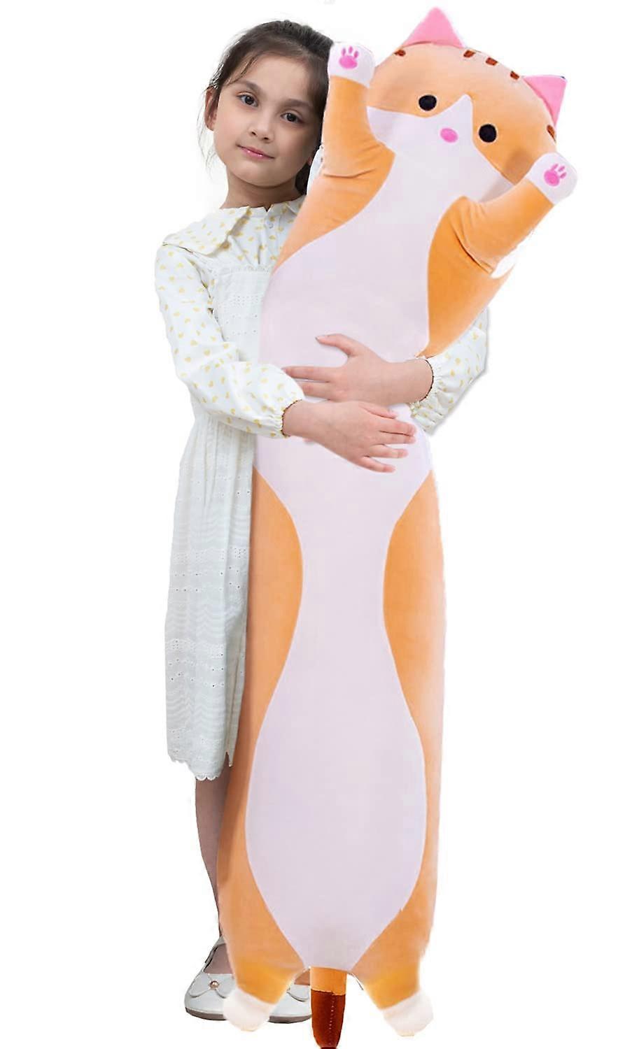 Giant Cat Pillow Plush Cuddly Soft Long Kitten Body Pillow Doll for Sleeping 90cm/35.4inch