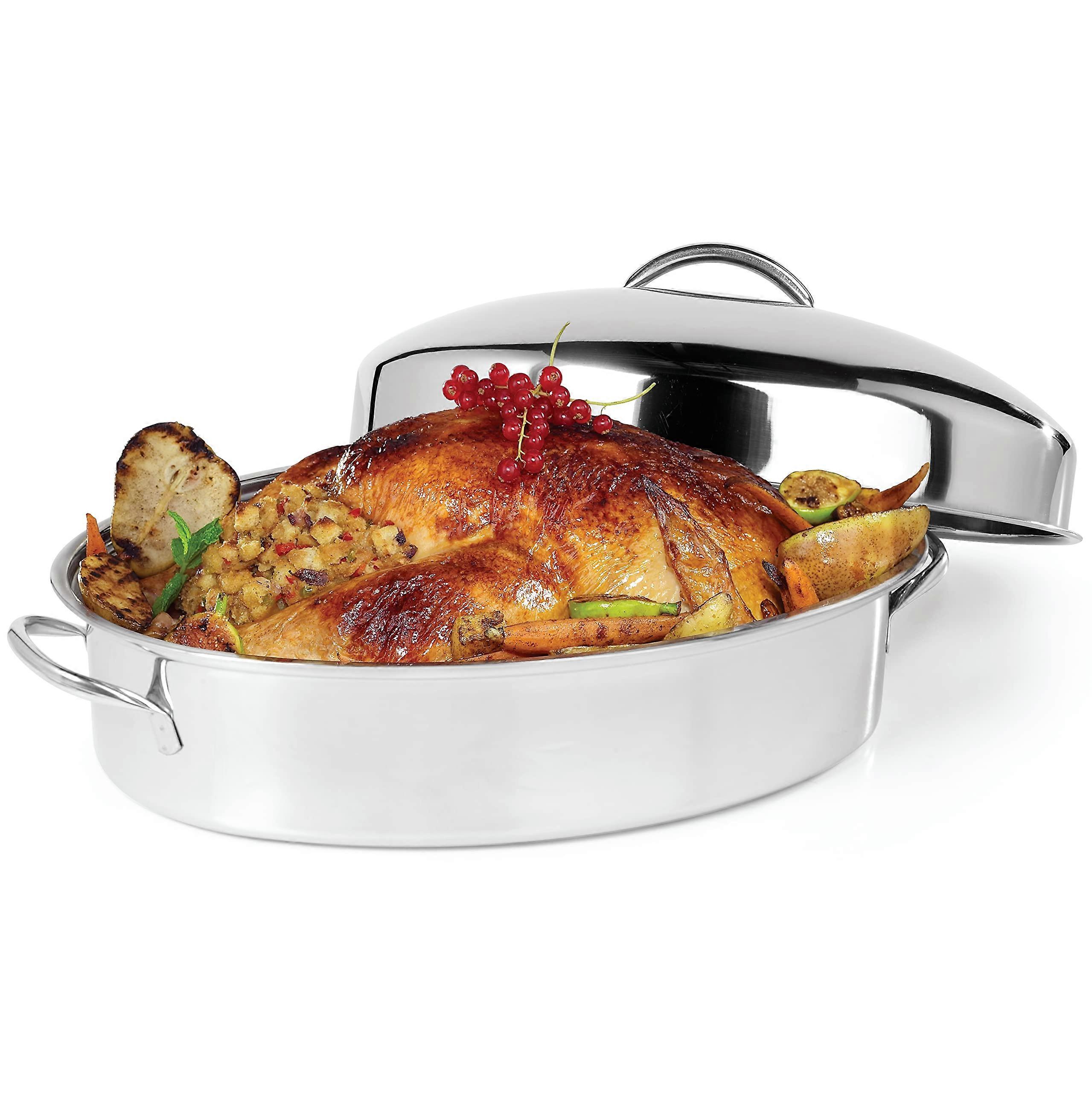 Nonstick Roasting Pan for Turkey Roasted and Chicken 16 Inch