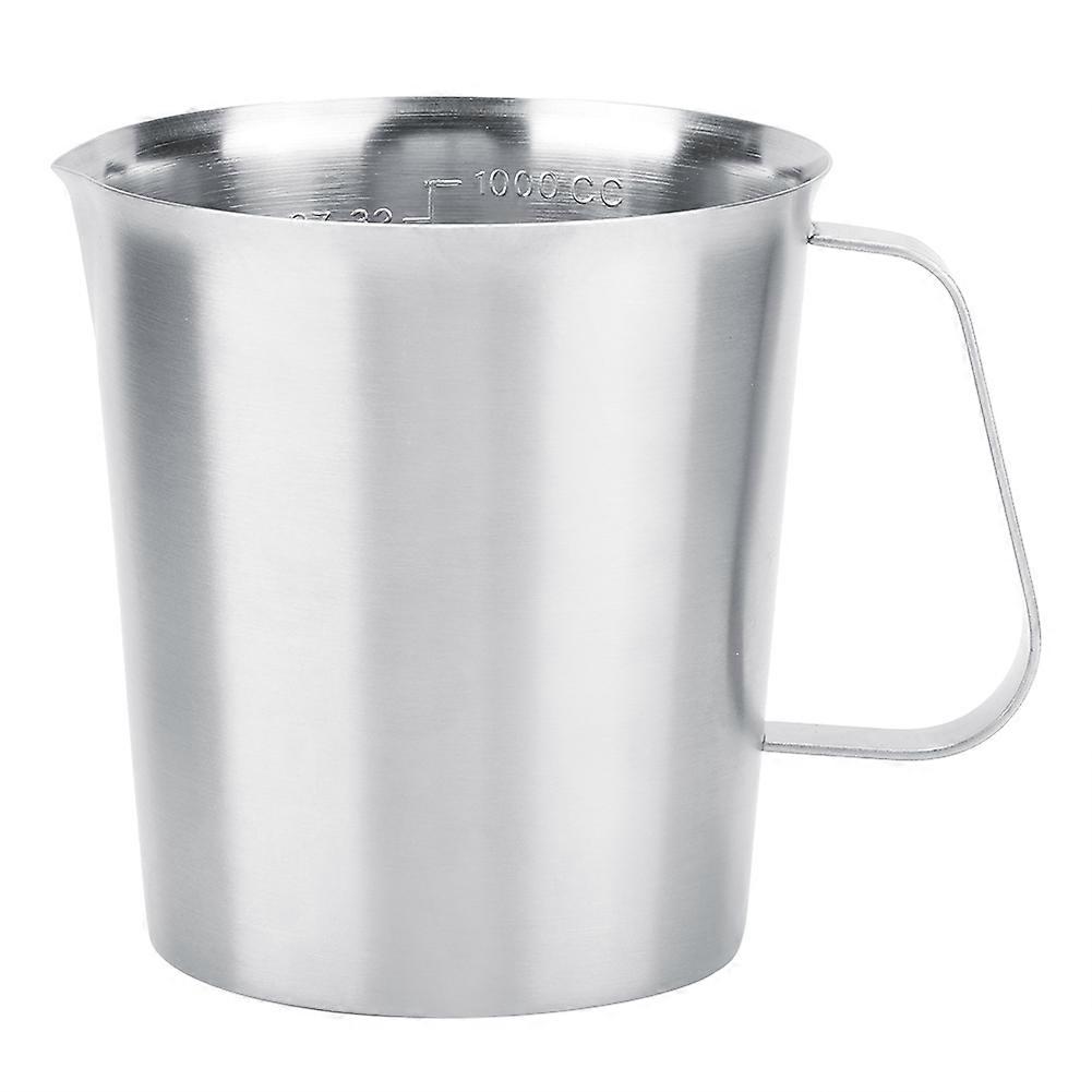 Durable Stainless Steel Measuring Cup, Accurate Measurement Marks, Multi-Use Measuring Pitcher, Ergonomic Design with Handle, Dishwasher Safe