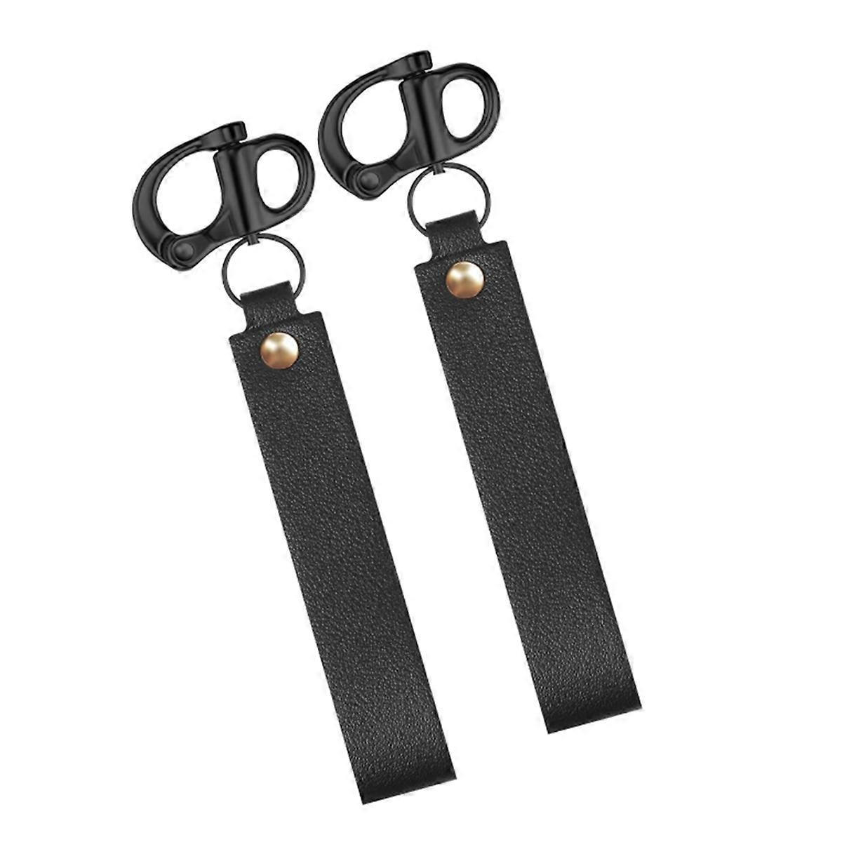 2Pcs Mask Quick Release Shackle with Leather Handle for Firefighter