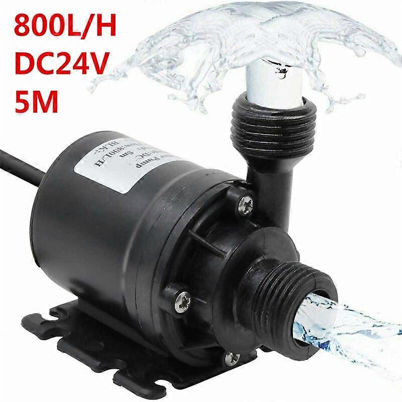5M IP68 800L/H Moteur sans balais Pompe à eau chaude Pompe de circulation submersible Aquariums Pompe d’irrigation DC 24V