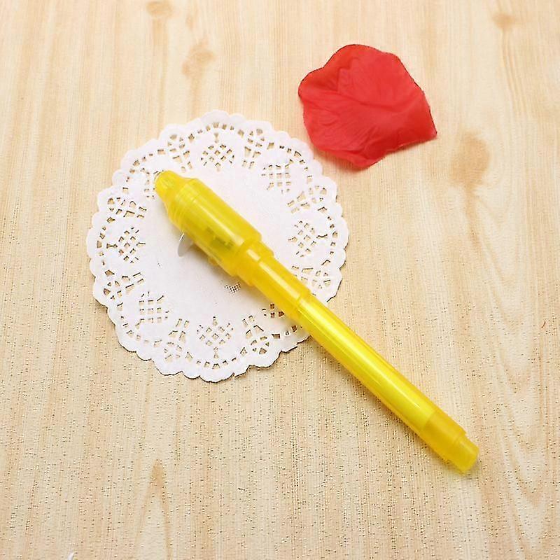 2pcs Invisible Ink Pen Spy Pen With Uv Light Magic Marker Kid Pens For Secret Message And Party