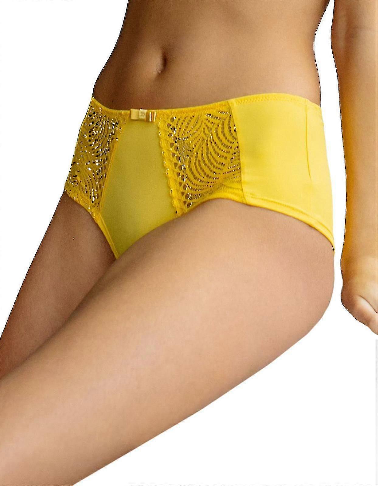 21003-e Women's Yellow Embroidered Boyshort