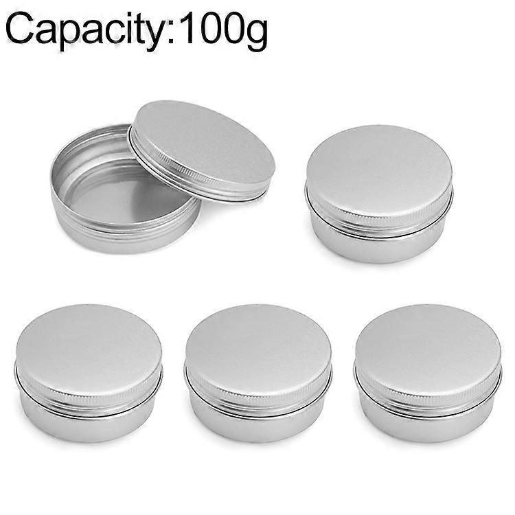 5 PCS Thread Refillable Aluminum Packaging Box Cosmetic Small Storage Case 100g