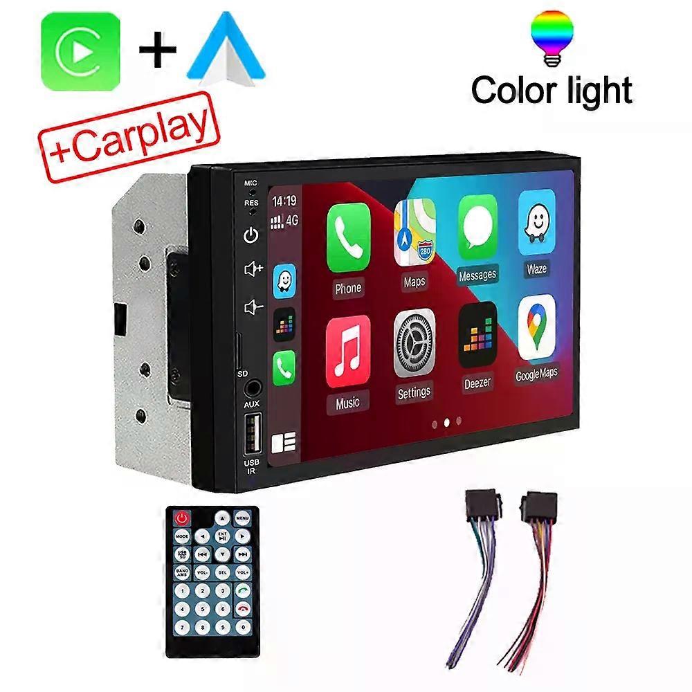 2Din 7 Inch HD Screen Full Touch Carplay Android Auto Car Raido Multimedia MP5 Player Stereo USB Bluetooth With Reverse Camera
