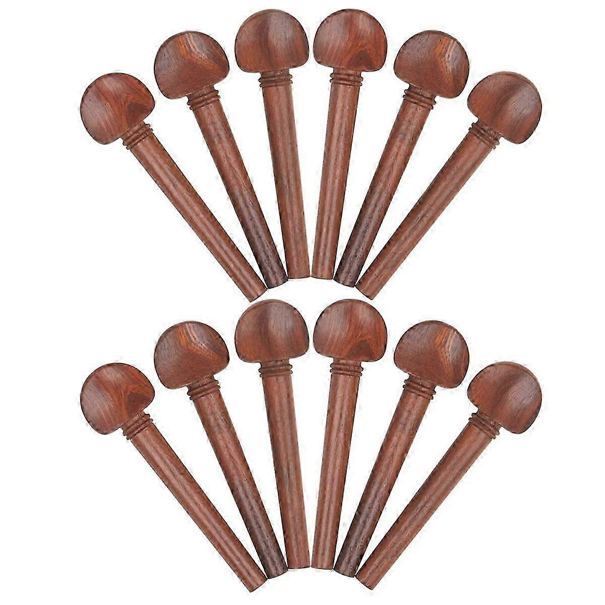 12Pcs/Set Udder String Spools Redwood Pegs Stringed Peg Repair Maintenance Tools Tuning Shaft Instrument Parts