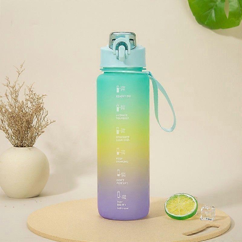 1L Large-Capacity Plastic Cup Frosted Gradient Color Fashion Simple Kettle