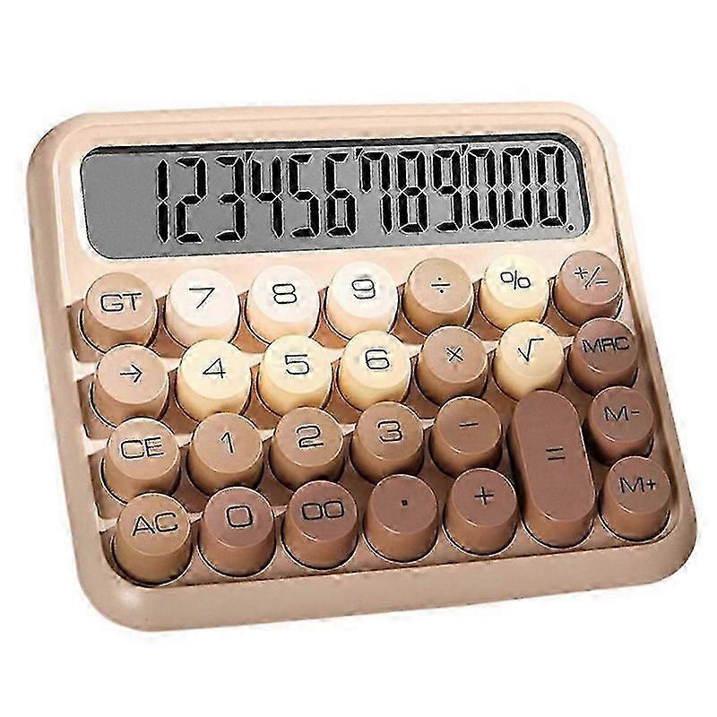 Desktop 12 Digit Cute Calculator, Mechanical Switch Design, Large Lcd Display Big Button Calculator