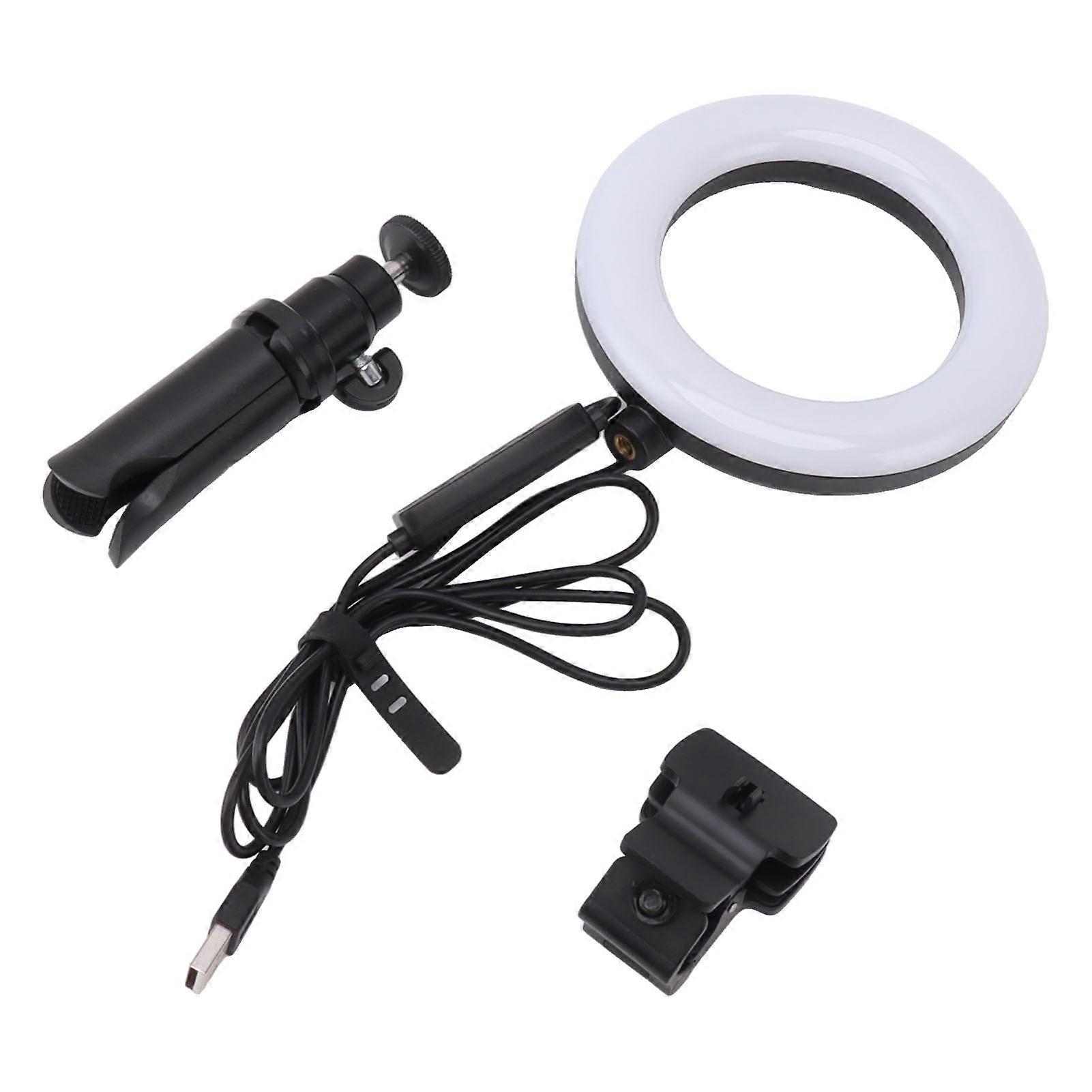 Selfie Ring Light LED Soft Light 5 Color Temperature Fill Light with Clip for Live Streaming