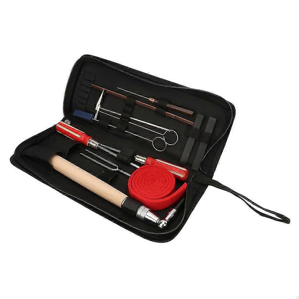 13pcs Tuning Maintenance Tools Kit Screwdriver Wrench Hammer with Case Piano