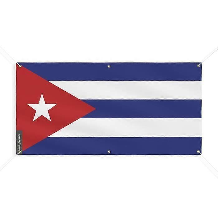 Cuba Flag Banner 6 Grommets 180x360cm Polyester
