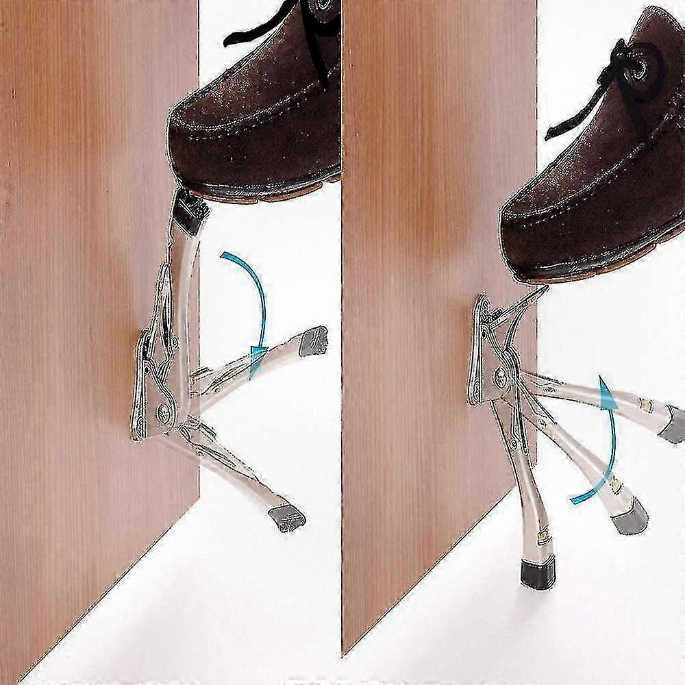 Adjustable Height Kickdown Door Stopper, Set of 2 with One Touch Feature for Various Door Heights