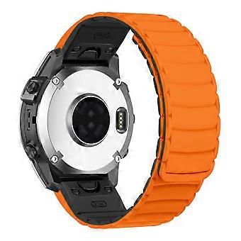 Per Garmin Fenix 8 47mm/Fenix E 47mm Cinturino da polso 22mm Universale a sgancio rapido Bicolore magnetico Sili
