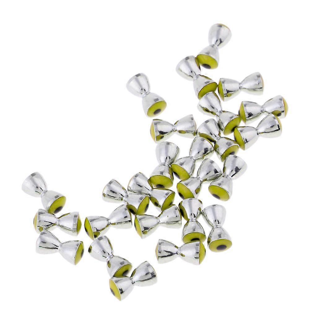 25Pcs Messing Hantel Augen Fliege Binde Perlen Nymphe Fliege Bindematerialien