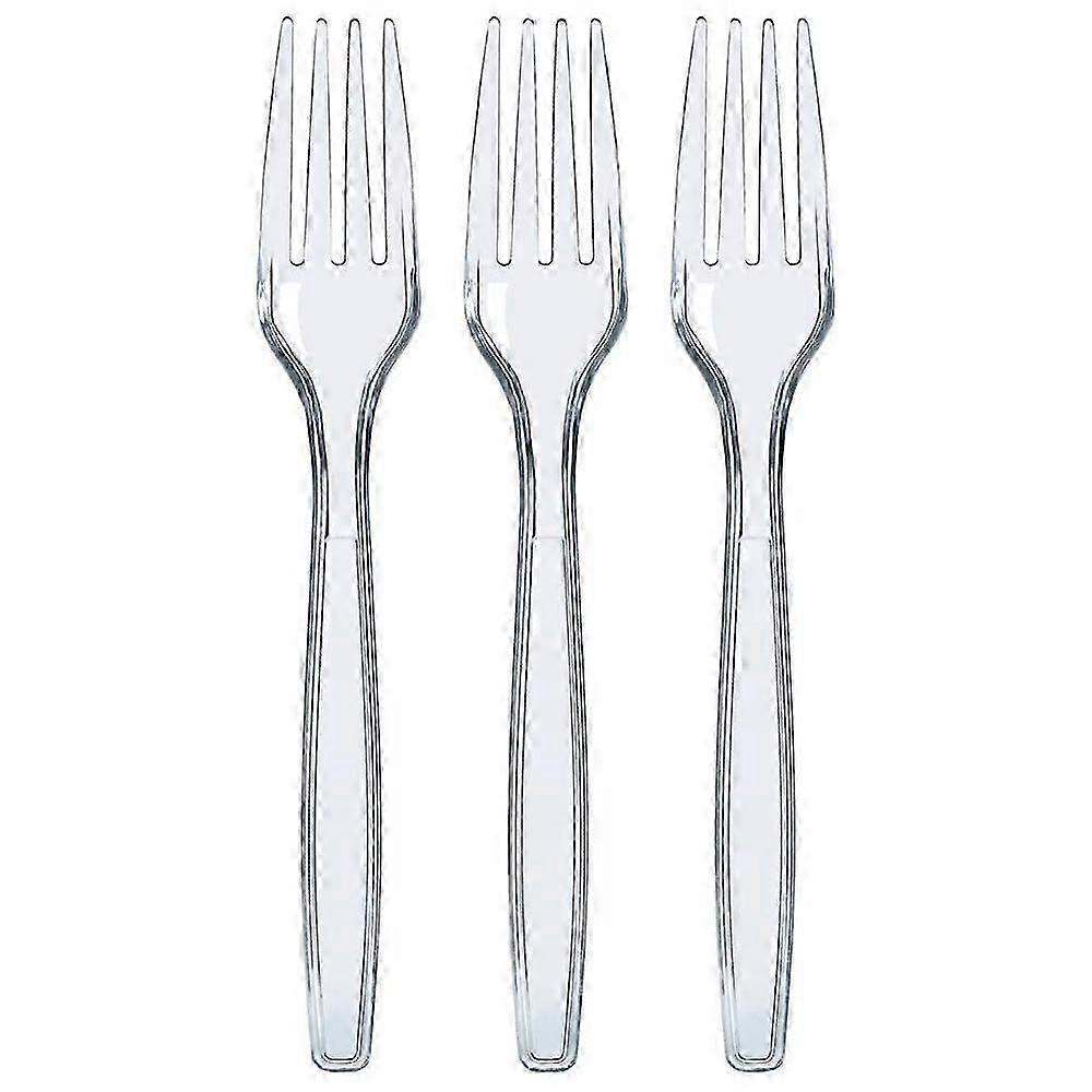 أدوات مائدة بلاستيكية شفافة يمكن التخلص منها أدوات مائدة ثقيلة الوزن -Y