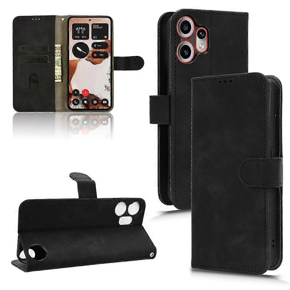 Skin Feel Magnetic Flip Leather Phone Case
