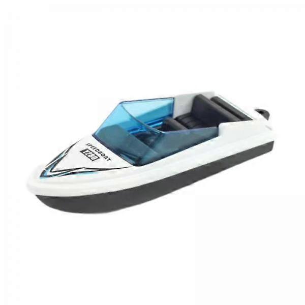 4xMini Motorboat Model Alloy Simulation Speedboat for Adults Toddlers Children White