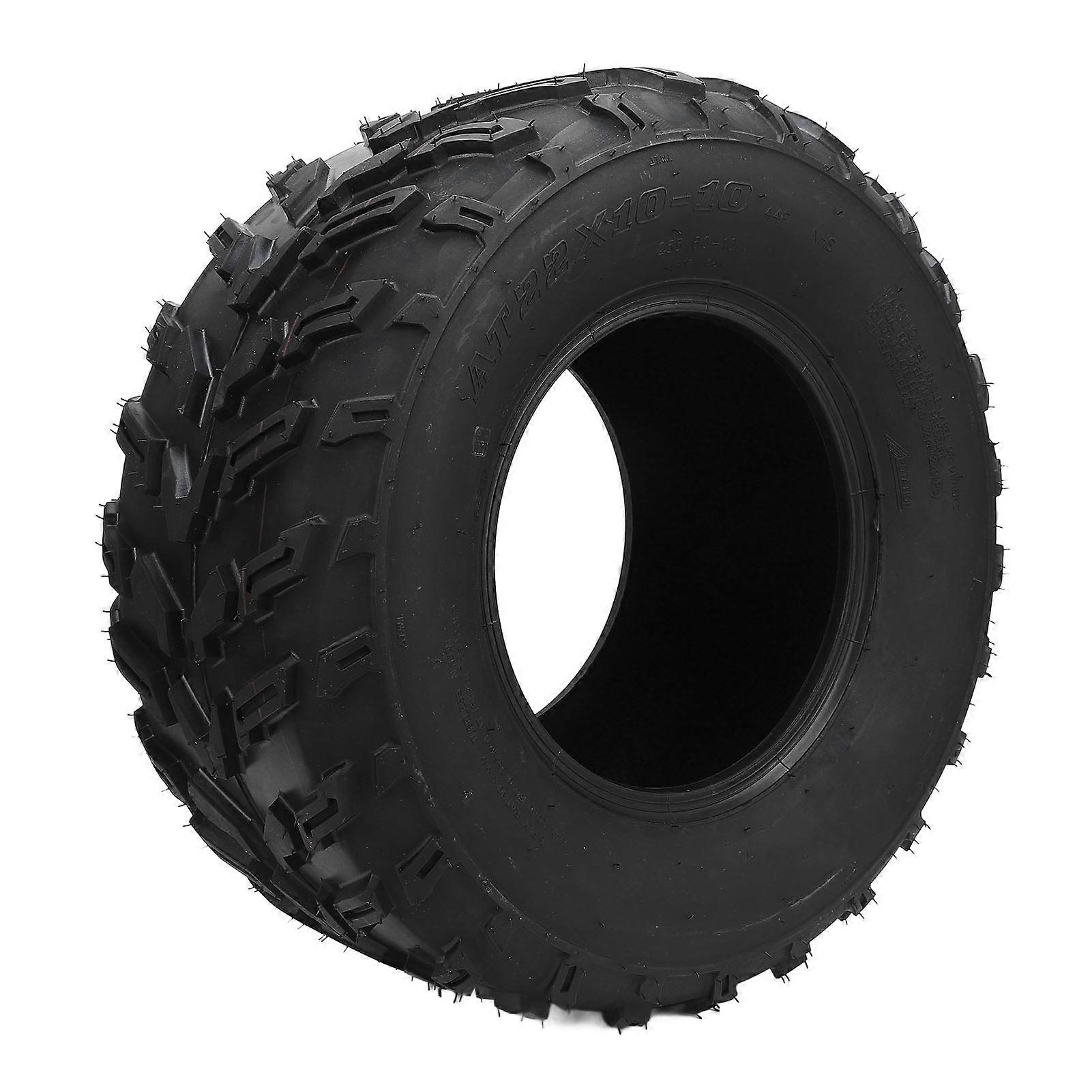 22×10-10 ATV Tire 22×10×10 Anti-Slip Rubber Tire, Enhanced Grip, Improved Control, 6-Ply, for UTV, Quad, Off-Road, Go Kart, Golf Cart