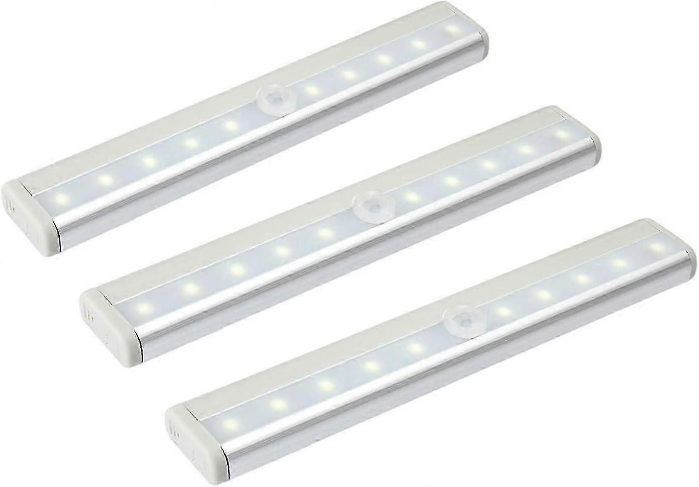 Veilleuse à capteur de mouvement à piles avec 10 lumières à induction infrarouges à LED pour une utilisation dans le placard et à coller n’importe où