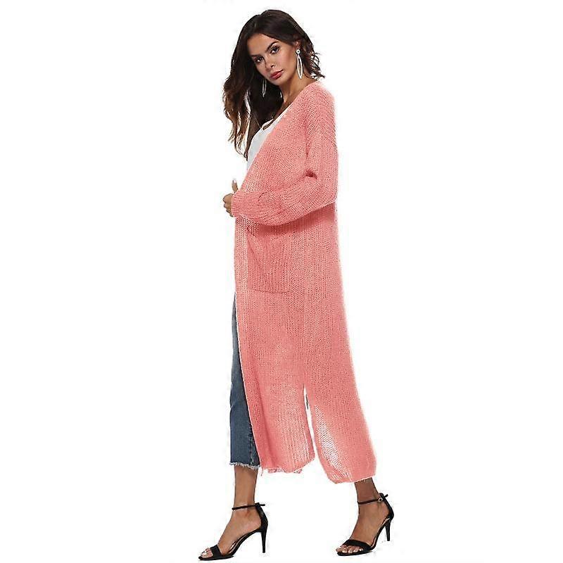 Knit Cardigan Autumn Women's Jacket Split Large Pocket Thin Jacket